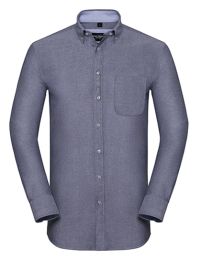 Tailliertes Washed Oxford Hemd -⁠ Langarm