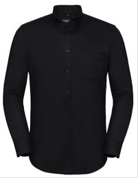 Tailliertes Button-⁠Down Oxford Hemd -⁠ Langarm