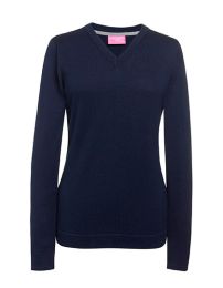 Damen-V-Ausschnitt-Pullover