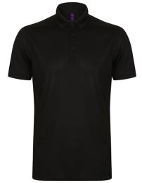 Herren Slim-Fit Stretch-Poloshirt mit Feuchtigkeitsmanagement-Finish